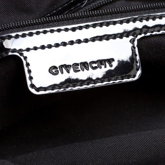 Givenchy Black Sequin and Patent Leather Medium Nightingale Tote Bag - Picture 8 of 13